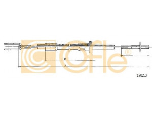 COFLE 1702.3 sankabos trosas 
 Dviratė transporto priemonės -> Kabeliai ir tachometro velenaai -> Sankabos trosas
93807157