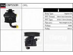 DELCO REMY DSP550R hidraulinis siurblys, vairo sistema 
 Vairavimas -> Vairo pavara/siurblys
948055