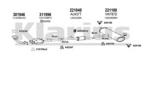 KLARIUS 931411E išmetimo sistema 
 Išmetimo sistema -> Išmetimo sistema, visa