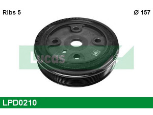 LUCAS ENGINE DRIVE LPD0210 skriemulys, alkūninis velenas 
 Diržinė pavara -> Dirželio skriemulys
30637335, 30731865, 8642368, 80000990