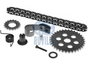 RUVILLE 3455025S pavaros grandinės komplektas 
 Variklis -> Variklio uždegimo laiko reguliavimo kontrolė -> Sinchronizavimo grandinė/įtempiklis/kreiptuvas -> Pavaros grandinės komplektas