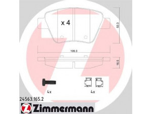 ZIMMERMANN 24563.165.2 stabdžių trinkelių rinkinys, diskinis stabdys 
 Techninės priežiūros dalys -> Papildomas remontas
5K0 698 451, 5K0 698 451 A