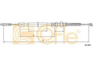 COFLE 10.465 trosas, stovėjimo stabdys 
 Stabdžių sistema -> Valdymo svirtys/trosai
4745L2, 95496106, 95611505