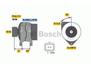 BOSCH 0 986 080 680 kintamosios srovės generatorius 
 Elektros įranga -> Kint. sr. generatorius/dalys -> Kintamosios srovės generatorius
23100 AX610, 23100 AX62A