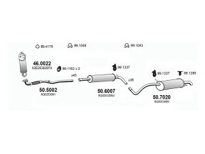 ASSO ART3736 išmetimo sistema 
 Išmetimo sistema -> Išmetimo sistema, visa