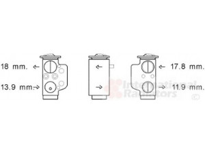 VAN WEZEL 58001367 išsiplėtimo vožtuvas, oro kondicionavimas
7H0 820 712 B, 7H0820712, 7H0820712A