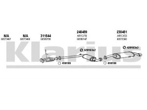KLARIUS 030121E išmetimo sistema 
 Išmetimo sistema -> Išmetimo sistema, visa