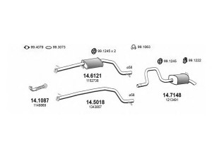 ASSO ART3345 išmetimo sistema 
 Išmetimo sistema -> Išmetimo sistema, visa