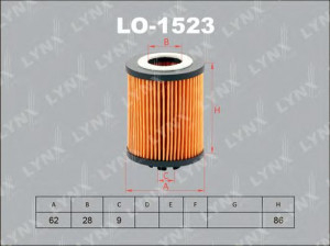 LYNXauto LO-1523 alyvos filtras 
 Techninės priežiūros dalys -> Techninės priežiūros intervalai
06 50 307, 06 50 311, 56 50 309
