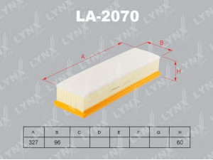 LYNXauto LA-2070 oro filtras
165469466R