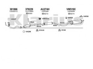 KLARIUS 931104U išmetimo sistema 
 Išmetimo sistema -> Išmetimo sistema, visa