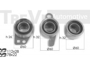 TREVI AUTOMOTIVE KD1368 paskirstymo diržo komplektas 
 Techninės priežiūros dalys -> Papildomas remontas