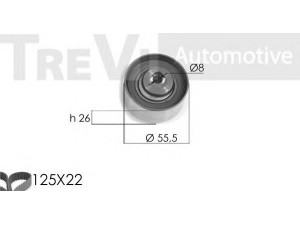 TREVI AUTOMOTIVE KD1090 paskirstymo diržo komplektas 
 Techninės priežiūros dalys -> Papildomas remontas