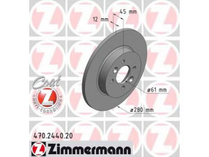 ZIMMERMANN 470.2440.20 stabdžių diskas 
 Stabdžių sistema -> Diskinis stabdys -> Stabdžių diskas
7701 207 227