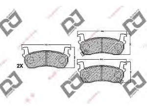 DJ PARTS BP1459 stabdžių trinkelių rinkinys, diskinis stabdys 
 Techninės priežiūros dalys -> Papildomas remontas
41060-01B90, 41060-01B91, 41060-05B91