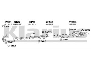 KLARIUS 931226U išmetimo sistema 
 Išmetimo sistema -> Išmetimo sistema, visa