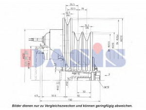 AKS DASIS 851267N magnetinė sankaba, oro kondicionieriaus kompresorius
