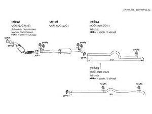 DINEX 350000059_04 išmetimo sistema 
 Išmetimo sistema -> Išmetimo sistema, visa