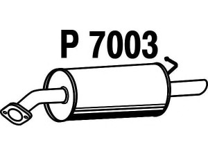FENNO P7003 galinis duslintuvas 
 Išmetimo sistema -> Duslintuvas
17430-20100