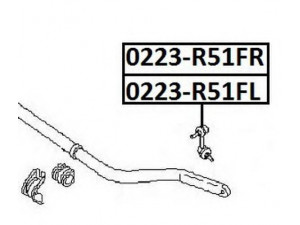 ASVA 0223-R51FR šarnyro stabilizatorius 
 Ašies montavimas/vairavimo mechanizmas/ratai -> Stabilizatorius/fiksatoriai -> Savaime išsilyginanti atrama
54618-EA010, 54618-EB30A