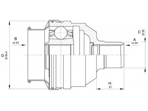 OPEN PARTS CVJ5591.20 jungčių komplektas, kardaninis velenas 
 Ratų pavara -> Sujungimai/komplektas
0374130, 04242328, 374130, 4242328