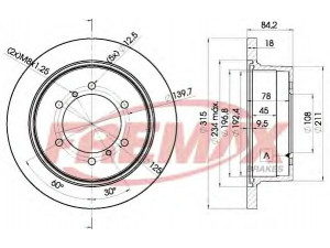 FREMAX BD-8797 stabdžių diskas 
 Stabdžių sistema -> Diskinis stabdys -> Stabdžių diskas
MB618797