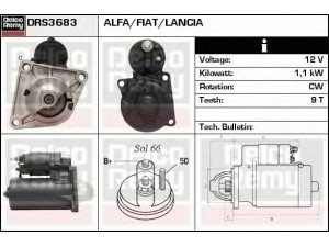 DELCO REMY DRS3683 starteris 
 Elektros įranga -> Starterio sistema -> Starteris
46231545, 46468696, 46791692, 60620761