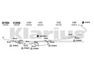 KLARIUS 470018U išmetimo sistema 
 Išmetimo sistema -> Išmetimo sistema, visa