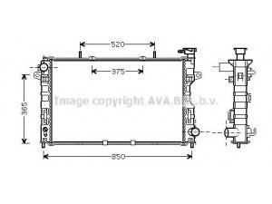AVA QUALITY COOLING CR2107 radiatorius, variklio aušinimas 
 Aušinimo sistema -> Radiatorius/alyvos aušintuvas -> Radiatorius/dalys
4677524AA, 4677524AA