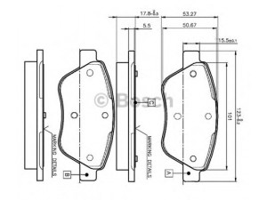 BOSCH 0 986 TB2 835 stabdžių trinkelių rinkinys, diskinis stabdys 
 Techninės priežiūros dalys -> Papildomas remontas
77362179, 9949556