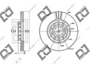 DJ PARTS BD1569 stabdžių diskas 
 Dviratė transporto priemonės -> Stabdžių sistema -> Stabdžių diskai / priedai
3B0615301B, 4B0615301A, 8D0615301J