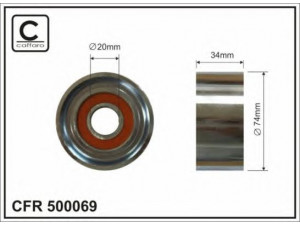 CAFFARO 500069 įtempiklio skriemulys, V formos rumbuotas diržas
51.95800-7434, 51.95800.7467, 51.95800.7479