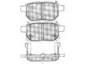 BSF 10868 stabdžių trinkelių rinkinys, diskinis stabdys 
 Techninės priežiūros dalys -> Papildomas remontas
0446612130, 0446652120, 0446652140