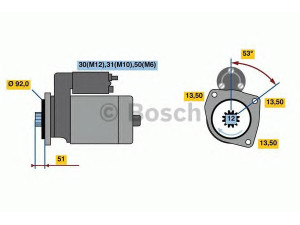 BOSCH 0 001 330 016 starteris