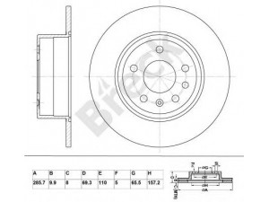 BRECK BR 051 SA100 stabdžių diskas 
 Dviratė transporto priemonės -> Stabdžių sistema -> Stabdžių diskai / priedai
569210, 90512910, 90512910, 90512910