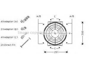 AVA QUALITY COOLING UV7503 ventiliatorius, radiatoriaus
