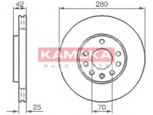 KAMOKA 1032082 stabdžių diskas 
 Stabdžių sistema -> Diskinis stabdys -> Stabdžių diskas
5 69 060, 569060, 90539466