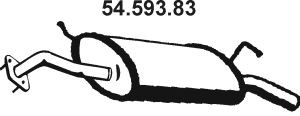 EBERSPÄCHER 54.593.83 galinis duslintuvas 
 Išmetimo sistema -> Duslintuvas
OK26S 40 100B