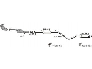 ERNST 100557 išmetimo sistema 
 Išmetimo sistema -> Išmetimo sistema, visa
