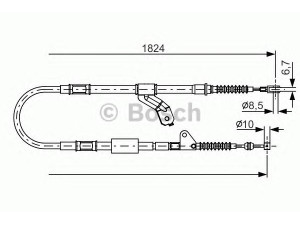 BOSCH 1 987 482 159 trosas, stovėjimo stabdys 
 Stabdžių sistema -> Valdymo svirtys/trosai
46420 20520