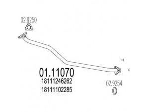MTS 01.11070 išleidimo kolektorius 
 Išmetimo sistema -> Išmetimo vamzdžiai
18111102285, 18111246262