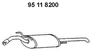 EBERSPÄCHER 95 11 8200 galinis duslintuvas 
 Išmetimo sistema -> Duslintuvas
3A0.253.609 M, 3A0253609H