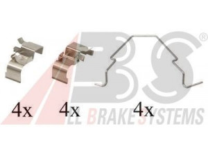 A.B.S. 1652Q priedų komplektas, diskinių stabdžių trinkelės 
 Stabdžių sistema -> Diskinis stabdys -> Stabdžių dalys/priedai
DA0165200