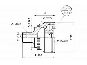 STATIM C.336 jungčių komplektas, kardaninis velenas 
 Ratų pavara -> Sujungimai/komplektas
443498099C, 443498099B