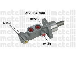 METELLI 05-0363 pagrindinis cilindras, stabdžiai 
 Stabdžių sistema -> Pagrindinis stabdžių cilindras
4601.J2