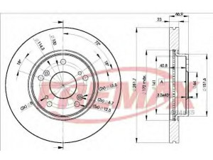 FREMAX BD-1705 stabdžių diskas 
 Stabdžių sistema -> Diskinis stabdys -> Stabdžių diskas
45251-S7A-E10, 45251-S7A-E11, 45251-SMG-G10