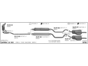 IMASAF 561000385 išmetimo sistema 
 Išmetimo sistema -> Išmetimo sistema, visa