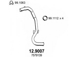 ASSO 12.9007 išleidimo kolektorius 
 Išmetimo sistema -> Išmetimo vamzdžiai
172626, 1726GJ, 1726GK, 1730H2