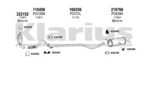 KLARIUS 630960E išmetimo sistema 
 Išmetimo sistema -> Išmetimo sistema, visa