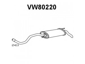 VENEPORTE VW80220 galinis duslintuvas 
 Išmetimo sistema -> Duslintuvas
6N0253609AA, 6N0253609AK, 6N0253609B